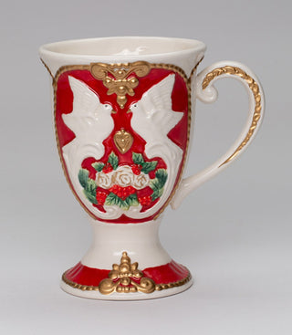 Christmas Fantasia White Dove Footed Mug 10672