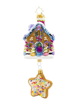 Pre-Order Christopher Radko 7" Sweet Beginnings Gingerbread House Dangle Ornament 1022462