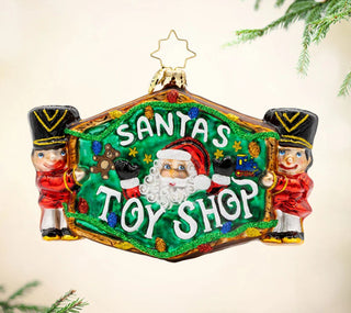 Pre-Order Christopher Radko 3" Toyland Sentinels toy shop Santa Nutcracker Ornament 1022491 (Copy)