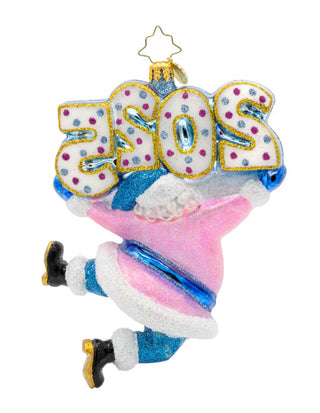 Pre-Order Christopher Radko 5.5" 2025 Pink Jingle Bell Jamboree Santa Christmas Ornament 1022541