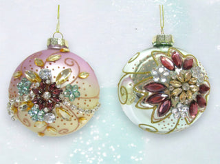 Purple Ombre Blue Tinted Jeweled Ornament 79-81505 A Very Fairy Christmas