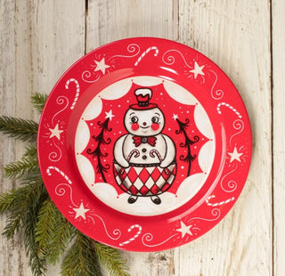 Holiday Double Cane Conrad Plates Set/4