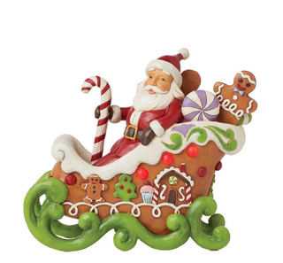 Heartwood Creek "Sharing Sweet Holiday Cheer" LED Gingerbread Santa Figurine 6015409