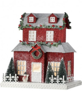 Light Up Christmas in the City Paper House w/Timer