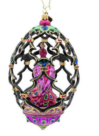 Peacock Egg Ornament SDH20082-202