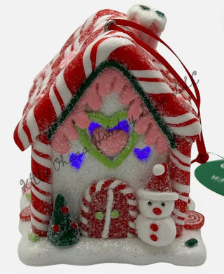 LED Sugared candy Gingerbread House Ornament Snowman Santa D2462