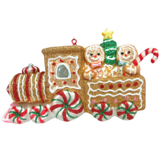 Gingerbread Train Glass Ornament 79-81823 North Pole Sweet Shoppe