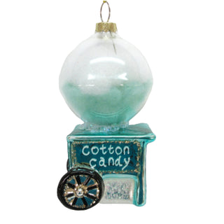 Teal Cotton Candy Machine Cart Ornament 79-81815 North Pole Sweet Shoppe