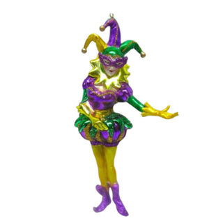 December Diamonds Ms Jester Ornament 79-79083 Mardi Gras