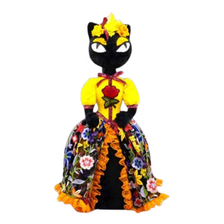 Black Cat in Floral Dress  08-08311 Day of the Dead