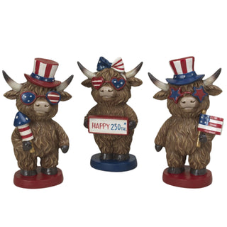 Pre-Order Spring 2026 Resin Americana Highland Cow on red base