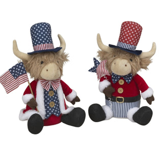 Pre-Order Spring 2026 Fabric Americana Highland Cow Shelf Sitter Set