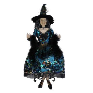 Karen Didion Glitzy Peacock Witch HA26-26
