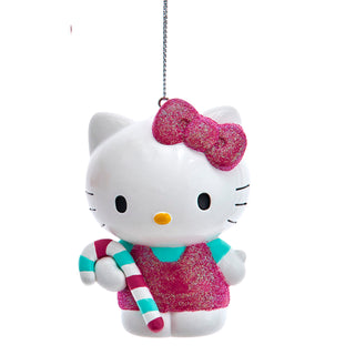 3.5" Hello Kitty™ Pink Candy Cane Ornament HK1247