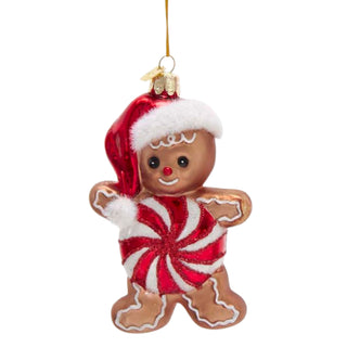 Noble Gems™ Peppermint Gingerbread Glass Ornament NB1627