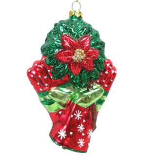 Garden Gloves w/ Flower Ornament 79-81708 Gardner Gift Christmas Greenhouse