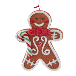 Flat Gingerbread, Santa, Snowman and House Christmas Ornament D4156