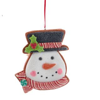 Flat Gingerbread, Santa, Snowman and House Christmas Ornament D4156