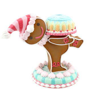 Whimsical Gingerbread Man Cake Candle Holder 29-29294 North Pole Sweet Shoppe