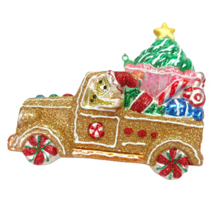 Gingerbread Truck Glass Ornament 79-81934 North Pole Sweet Shoppe