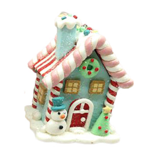 Gingerbread Snowman Santa Candy House Ornament 05-05338 North Pole Sweet Shoppe