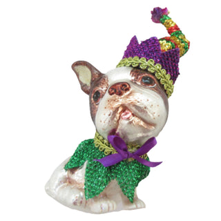 December Diamonds Mardi Gras Boston Terrier Ornament 79-81005