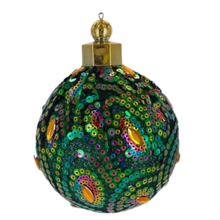 Pre-Order December Diamonds Sequin Peacock Ornament 05-05479 Peacock Glamour