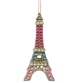 Pre-Order December Diamonds Pink Pearl Eiffel Tower Ornament 79-79429