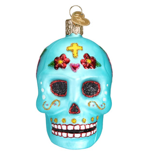 Day Of The Dead Blue Skull Ornament 26069