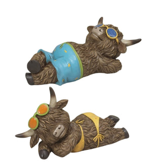 Pre-Order Spring 2026 Resin Highland Cow Sunbathing Set