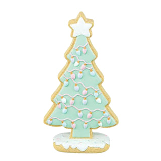 Pastel Candied Sweet Shop Christmas Confections Green Light Bulb Pastry Tree