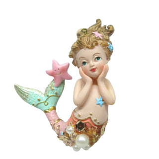 Pink Girl Jeweled Mermaid Ornament 79-79013 At the Beach