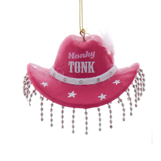 Hot Pink Western Country Cowgirl Fringed Star Hat Ornament D4697 Honky Tonk