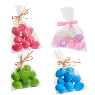 2.5" Bag of Blue Green, Pink or Iridescent Shimmer Flocked Easter Eggs 4516172