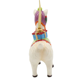 Cosmos 4" Christmas Whimsical Llama with Gift Ornament