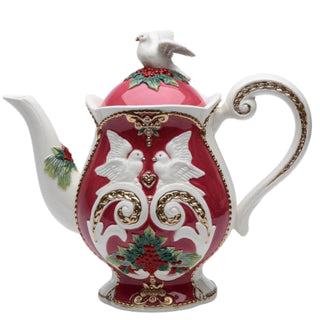 Christmas Fantasia White Dove Teapot