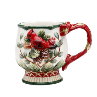 Evergreen Holiday Cardinal Hollyberry Coffee Tea Mug 10554SET