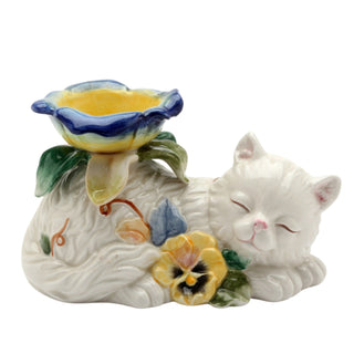 Pansy Cat Tealight Holder