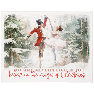 Magical Christmas Nutcracker Ballet Winter Scene Wrapped Canvas Wall Art