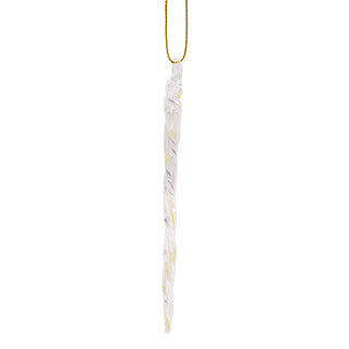 Luminosity Glow In the Dark Glass Icicle Ornaments, 24-Piece Box A1184