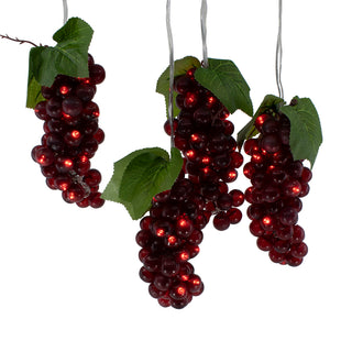 Kurt Adler 22' 100-Light Burgundy Grape Cluster LED Light Set AD1013BURG