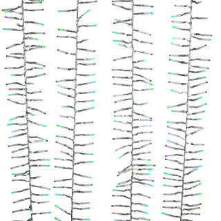 16' 480-Light RGB 3MM LED Twinkle Cluster Garland With Clear Wire AD1049RGB