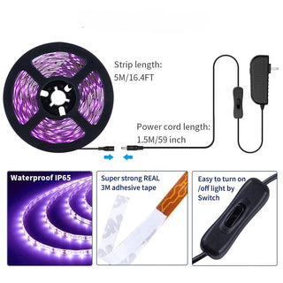 UV LED Strip Light Black Light AD3100 Luminosity