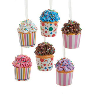 Sprinkled Cupcake Ornament with Striped Whimiscal Paper D4088 Sweet Shoppe Sugar
