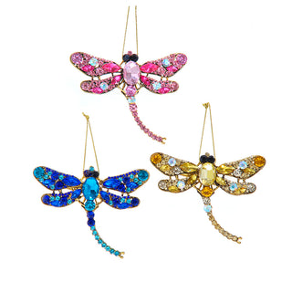 Jeweled Dragonfly Cip Ornament Set D4680 Flights of Fancy