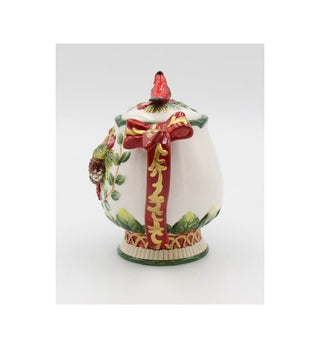 Evergreen Holiday Cardinal Hollyberry Teapot