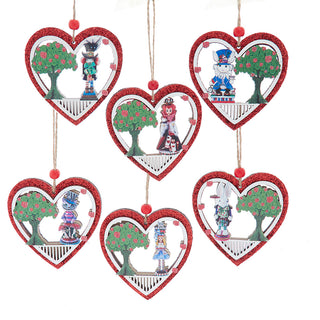 Pre-Order Kurt Adler 3.5" Alice In Wonderland Wooden Character Ornaments