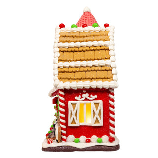 Christmas Farm Battery Operated LED Gingerbread Barn GBJ0057