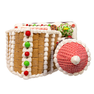 Christmas Farm Battery Operated LED Gingerbread Barn GBJ0057