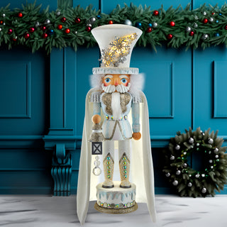 18"Hollywood Nutcrackers™ White Snowflake LED Soldier Nutcracker HA0619